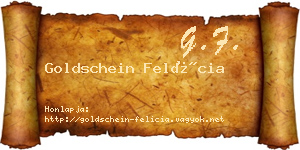 Goldschein Felícia névjegykártya